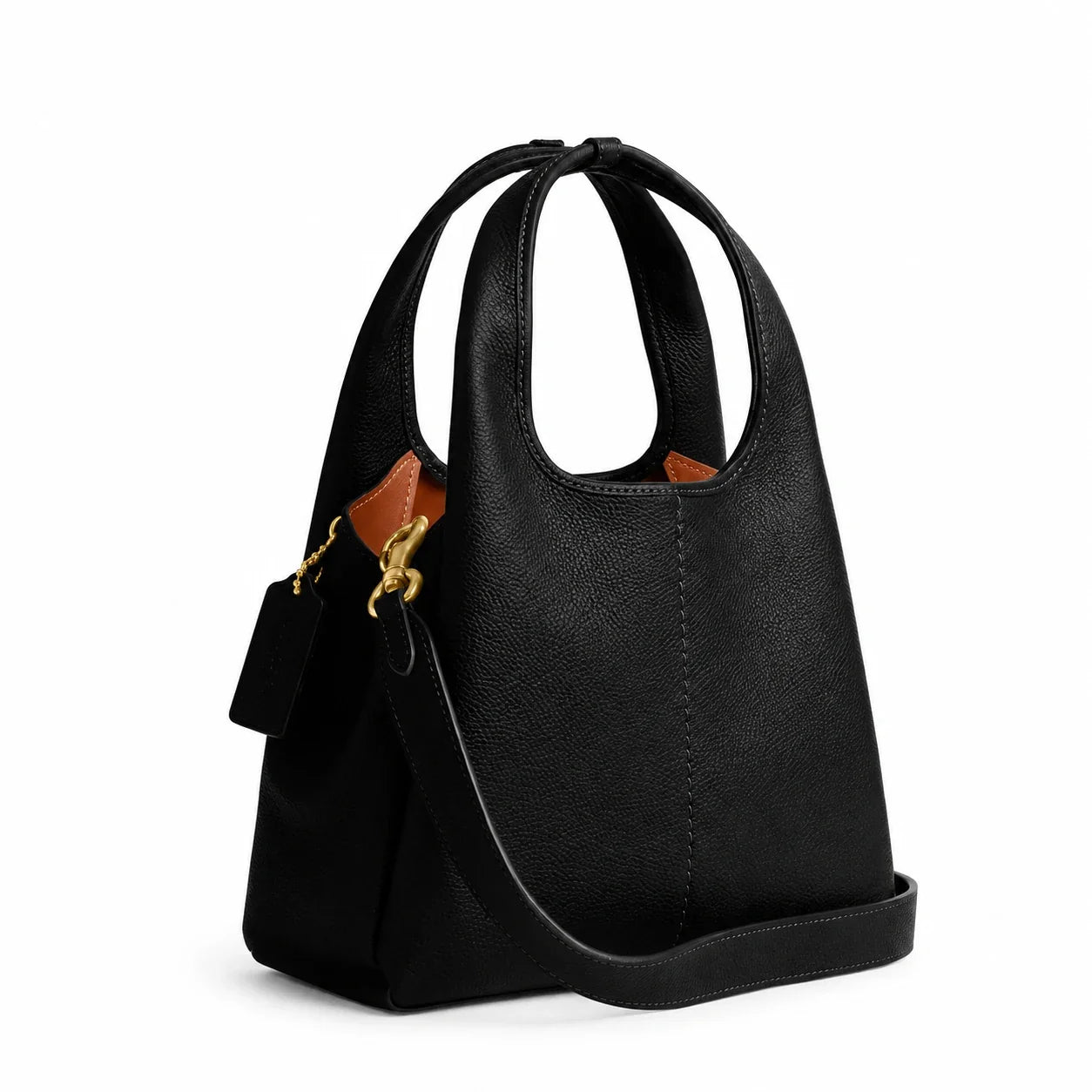 Die Lana Schultertasche 23 – Messing/Schwarz