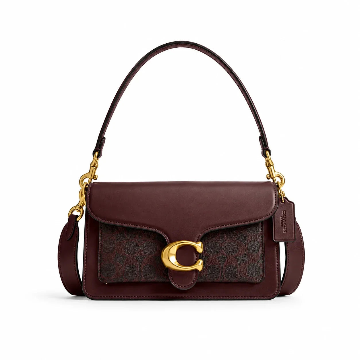 Tabby Schultertasche 26 – Messing/Ahorn