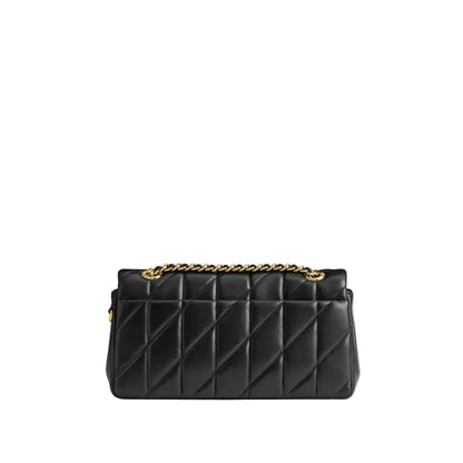 Tabby Shoulder Bag 26 With Pillow Quilting - Brass/Black
